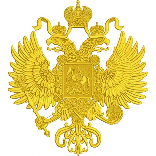 Файл вышивки Герб Российской империи большой один цвет