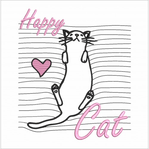 Файл вышивки Happy Cat
