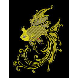 Файл вышивки Золотая рыбка (gold fish)