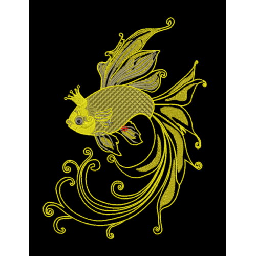 Файл вышивки Золотая рыбка (gold fish)