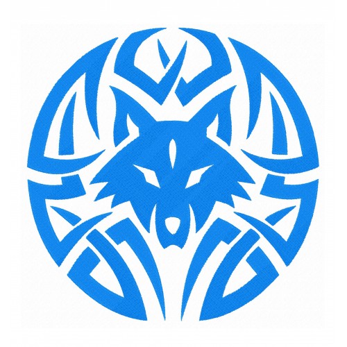 Файл вышивки Волк лого 3