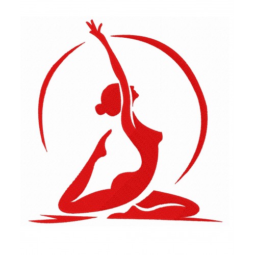 Файл вышивки Силуэт йога