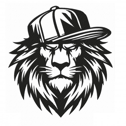 Файл вышивки Лев в кепке
