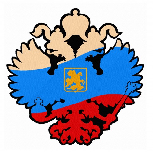 Файл вышивки Герб РФ цветной