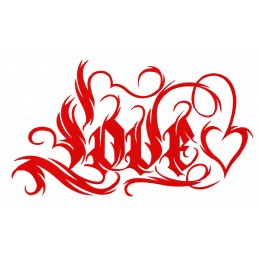 Надпись Love c вензелями