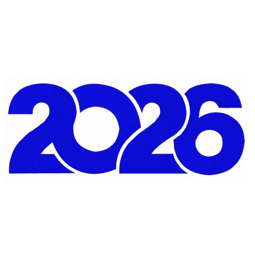 Файл вышивки цифры 2026 01