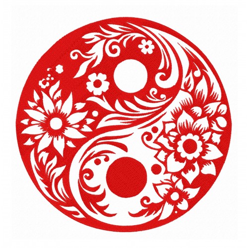 Файл вышивки Инь Янь Хохлома