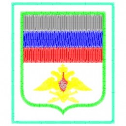 Файл вышивки Шеврон Россия триколор