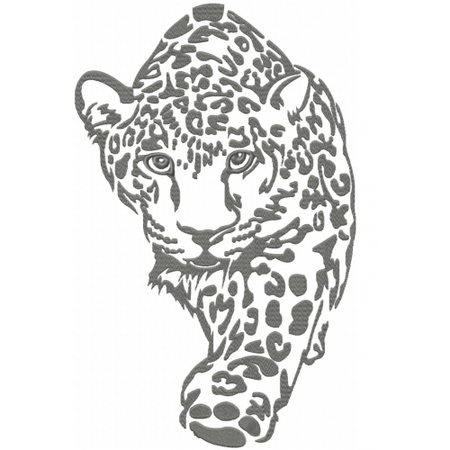 Файл вышивки Леопард одноцветный