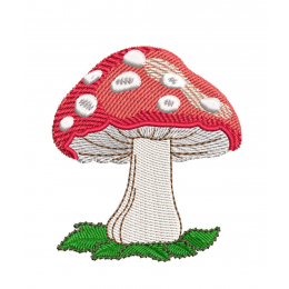 Мухомор на листьях