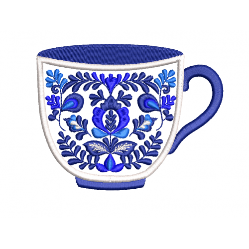 Файл вышивки Чашка гжель