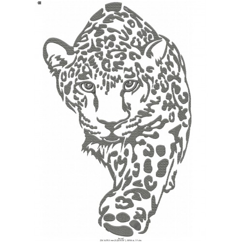 Файл вышивки Леопард одноцветный