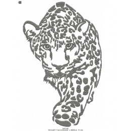 Файл вышивки Леопард одноцветный