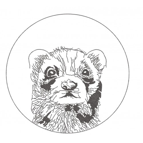 Файл вышивки Хорек в кружочке