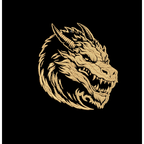 Файл вышивки Золотой дракон