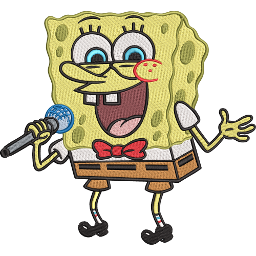 Файл вышивки Губка Боб/Спанч Боб поет