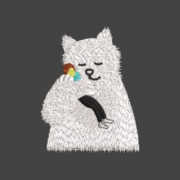 Файл вышивки Обнимающий кот