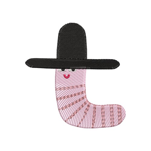 Файл вышивки Червяк ковбой