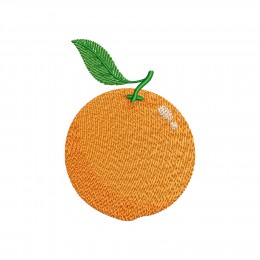 Файл вышивки Апельсин с листиком