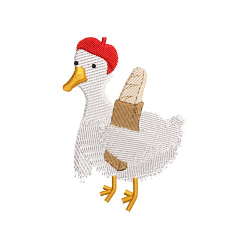 Файл вышивки Гусь с багетом