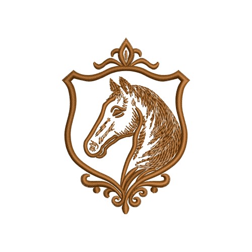 Файл вышивки Лошадь в декоративном щите
