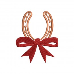 Файл вышивки Подкова с бантиком