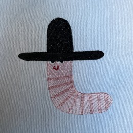 Файл вышивки Червяк ковбой