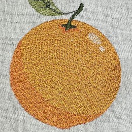 Файл вышивки Апельсин с листиком