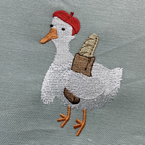 Файл вышивки Гусь с багетом