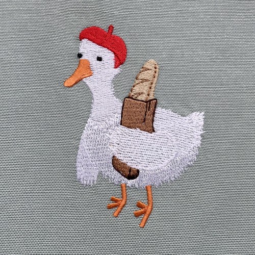 Файл вышивки Гусь с багетом