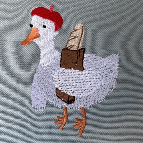 Файл вышивки Гусь с багетом