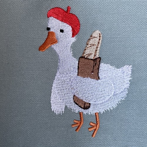 Файл вышивки Гусь с багетом