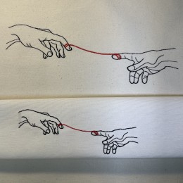 Файл вышивки Сотворение Адама / Микеланджело 