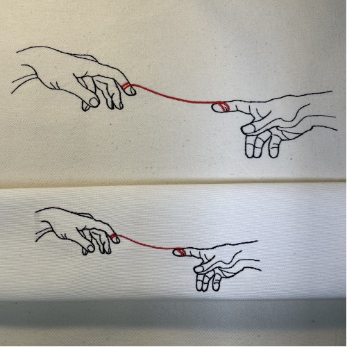 Файл вышивки Сотворение Адама / Микеланджело 