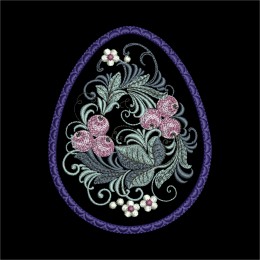 Пасхальное яйцо Вологодская хохлома "Брусника"