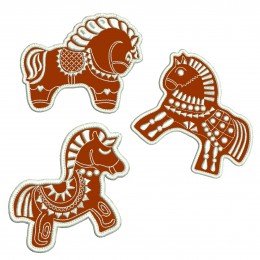 Файл вышивки Набор "Пряничные лошадки"