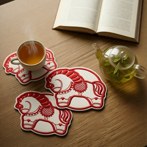 Файл вышивки Лошадки-подстаканники