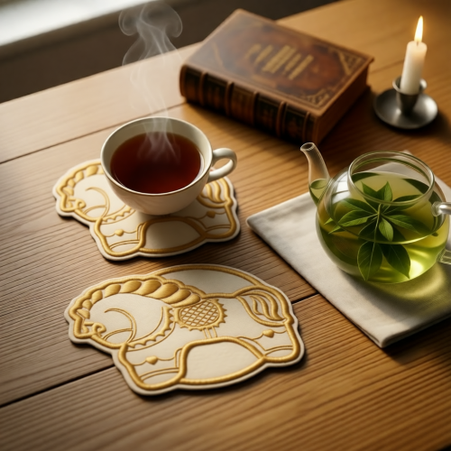 Файл вышивки Лошадки-подстаканники