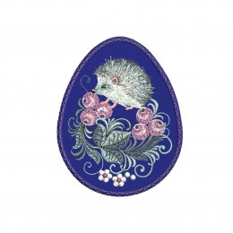 Файл вышивки Пасхальное яйцо, Вологодская хохлома, Ёжик