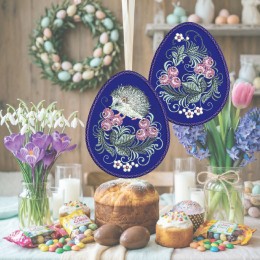 Файл вышивки Пасхальное яйцо, Вологодская хохлома, Ёжик