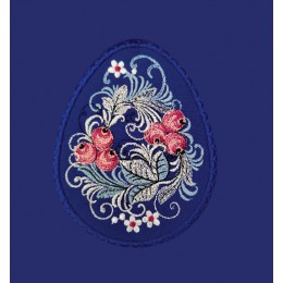 Файл вышивки Пасхальное яйцо Вологодская хохлома "Брусника"
