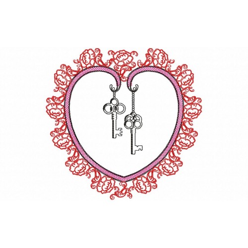 Файл вышивки Ключи от сердца