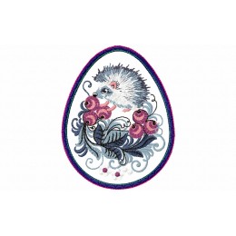 Пасхальное яйцо, Вологодская хохлома, Ёжик