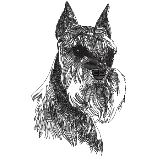 Файл вышивки Собака породы Шнауцер