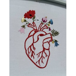 Файл вышивки Сердце цветущее