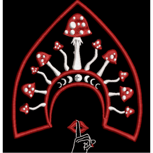 Файл вышивки Кокошник с мухоморами
