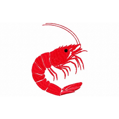 Файл вышивки Креветка красная