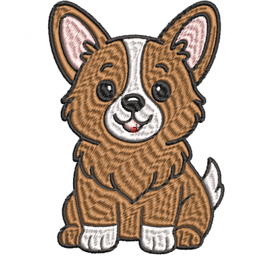 Файл вышивки Корги милый