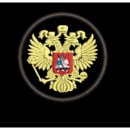 Круглый шеврон с гербом России 71мм