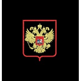Шеврон с Гербом России в форме щита 84 мм